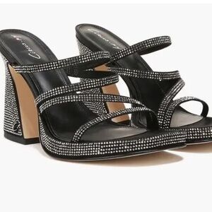 Black Rhinestone Hanson Sandal